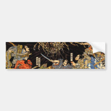 お化け蜘蛛, 国芳, Monster Spider, Kuniyoshi, Ukiyo-e Bumper Sticker