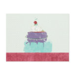 ケーキ Grape mint cream cherry cake Postcard