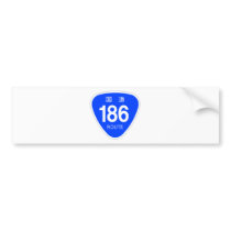 国道186 号線ー国道標識 バンパーステッカー