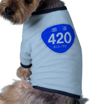 国道420号線ー国道標識 ワンちゃんシャツ