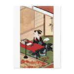 手紙を書く女, 春章 Woman Writing a Letter, Shunsho Postcard
