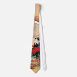 手紙を書く女, 春章 Woman Writing a Letter, Shunsho Neckties