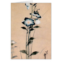 桔梗, 北斎 Chinese bellflower, Hokusai Ukiyo-e