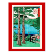 歌川広重 Chuzenji Lake, Utagawa Hiroshige Postcards
