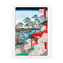 歌川広重 Kiyomizu Hall, Shinobazu Pond, Hiroshige Post Cards