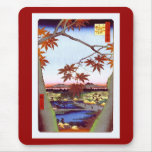 歌川広重 Maple Trees and Tekona Shrine, Hiroshige mousepads