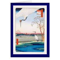 歌川広重 Minowa,Kanasugi,Mikawashima,Hiroshige Cards
