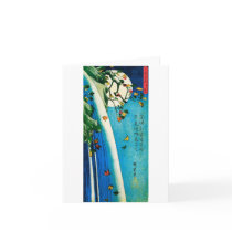 歌川広重 Moon Over Waterfall, Utagawa Hiroshige Card
