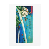 歌川広重 Moon Over Waterfall, Utagawa Hiroshige Post Card
