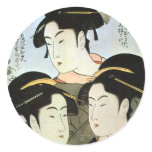 江戸の三美人, 歌麿 Three Beautiful Women of Edo, Utamaro stickers