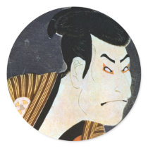 江戸の歌舞伎役者, 写楽 Edo Kabuki Actors, Sharaku Round Sticker
