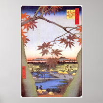 江戸の紅葉, 広重 Maple of Edo, Hiroshige, Ukiyo-e