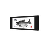 然別湖！　姫鱒！１００年保存キャンバス。　GYOTAKU　　JAPAN 【黒】 張りキャンバスプリント