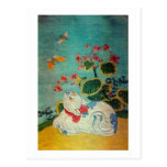 猫と蝶, 春信 Cat and Butterfly, Harunobu Post Cards