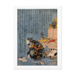 猫好きな絵師の自画像, 国芳 Painter who likes Cats, Kuniyoshi Post Card