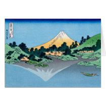 甲州三坂水面 Lake Kawaguchi Hokusai葛飾北斎 Greeting Card