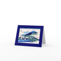 相州梅沢庄 Umegawa. 葛飾北斎/Hokusai Card