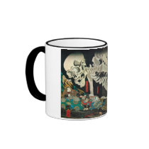 相馬の古内裏,国芳 Skeleton manipulated by Witch, Kuniyoshi Mug