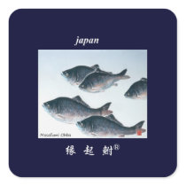 縁起鮒！　えんぎぶな。　JAPAN　　FISH　　GYOTAKU シール・ステッカー