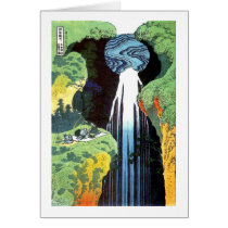 葛飾北斎の阿弥陀ヶ滝 Hokusai Amida Waterfall Card