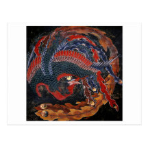 葛飾北斎の鳳凰 Firebird Goddess Hokusai Postcards