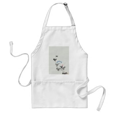 葛飾北斎 Morning Glory Blossom,  Hokusai Aprons by masterpiecesofart