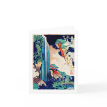 葛飾北斎 Ono Falls, Katsushika Hokusai Cards