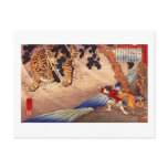 虎と闘う少年, Boy Fights Tiger, Kuniyoshi, Ukiyoe Post Card