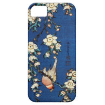 鳥と枝垂桜, 北斎 Bird and Weeping Cherry Tree, Hokusai