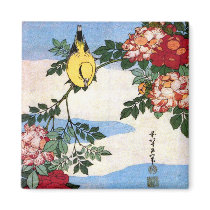 黄鳥長春 Nightingale 葛飾北斎 Hokusai Refrigerator Magnets