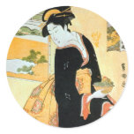 黒い着物の女, 豊国 Woman of Black Kimono, Toyokuni stickers