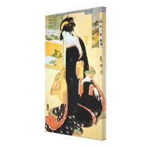黒い着物の女, 豊国 Woman of Black Kimono, Toyokuni, Ukiyo- Canvas Prints