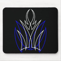 0001 Pinstripe Azul-Blanco Mouse Pads