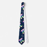 (001:13) Colourful Glowing Pi - Dark Blue Tie