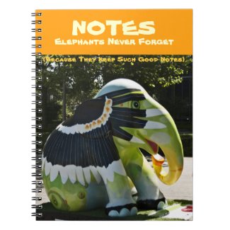 002022 Elephants Never Forget - Notebook (Orange)