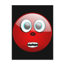 0021_Vector_Clipart funny faces red laughs express Post Card