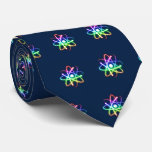 (003:16) Colourful Glowing Atoms - Dark Blue Tie