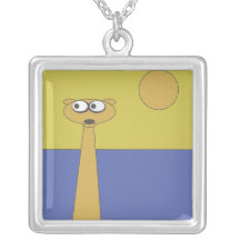 009002 Necklace Ferret Reminder in Yelow and Blue