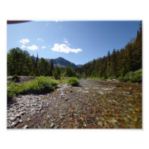 0098 8/12 Running Eagle River in Glacier Photo Print
