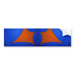 01 Blue & Orange Bumper Sticker bumper stickers