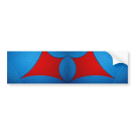 01 Blue & Red Starburst Bumper Sticker