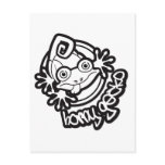 01 Horny Gecko Logo b/w Postcard