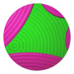 01 Pink & Green Starburst Sticker
