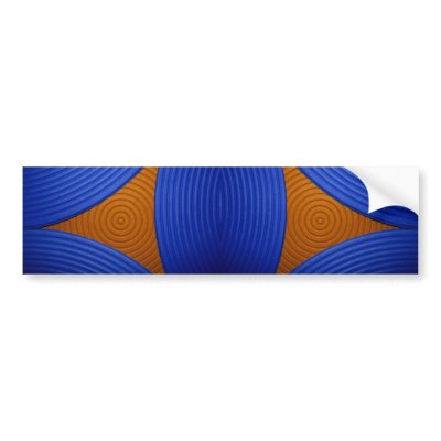02 Blue & Orange Triangle Bumper Sticker by colourmatt