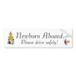0301_tn, pacifier, Newborn Aboard!, Please driv... bumper stickers