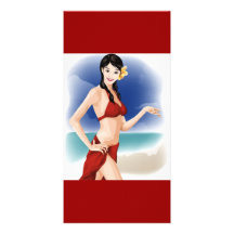 031 Converted vector Cute girls free vector graphi Photo Greeting Card
