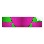 03 Pink & Green Abstract Flower Bumper Sticker bumper stickers