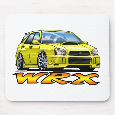 04_05_STI_Wagon_Yellow Mousepads by grapeapedesign
