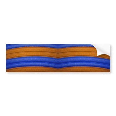 04 Blue & Orange Bumper Sticker by colourmatt