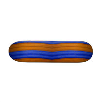 04 Blue & Orange Rainbow Skateboard
